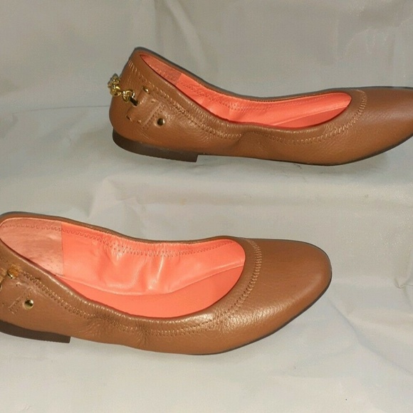 Lauren by Ralph Lauren Leather Ballet Flats w/ Gold Chain 6 Like New Hardly Worn - Picture 5 of 6